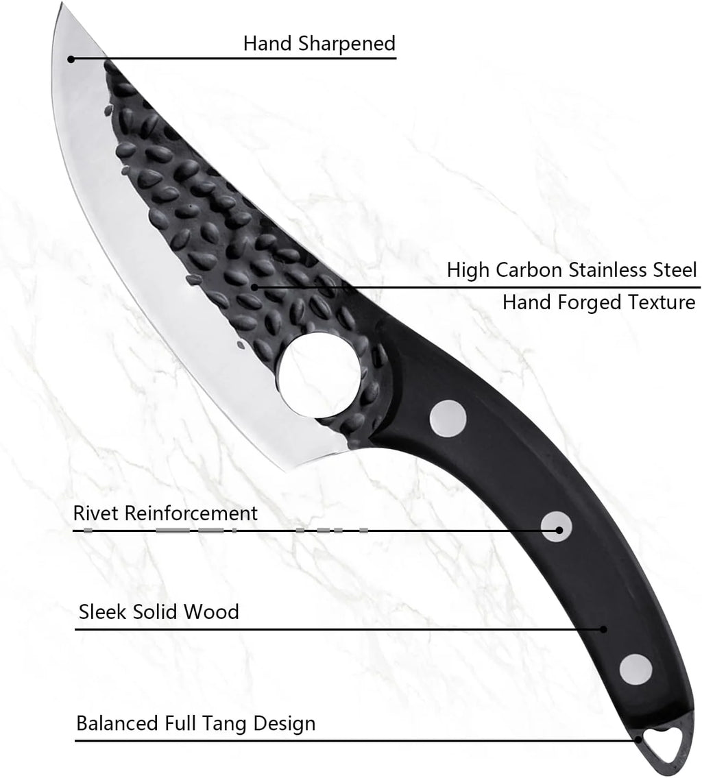 Black High Carbon Steel Boning Knife A8898