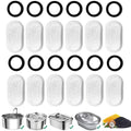 12 Carbon Filters + 12 Sponges Replacement Filters for Pet Drinking Fountains O1680