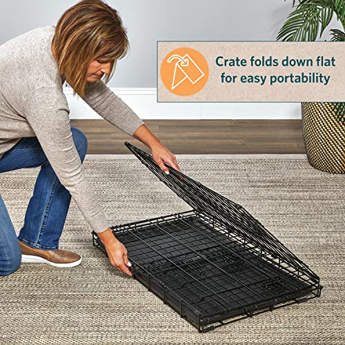 XL Folding Metal Dog Crate with Divider Panel, 48L x 30W x 33H Inches A350