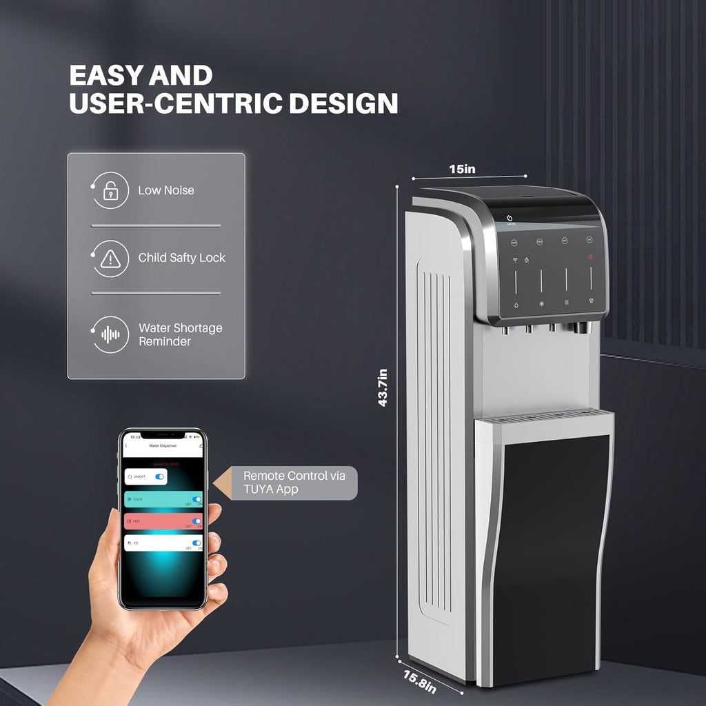 Stainless Steel Water Dispenser with Ice Maker M796020