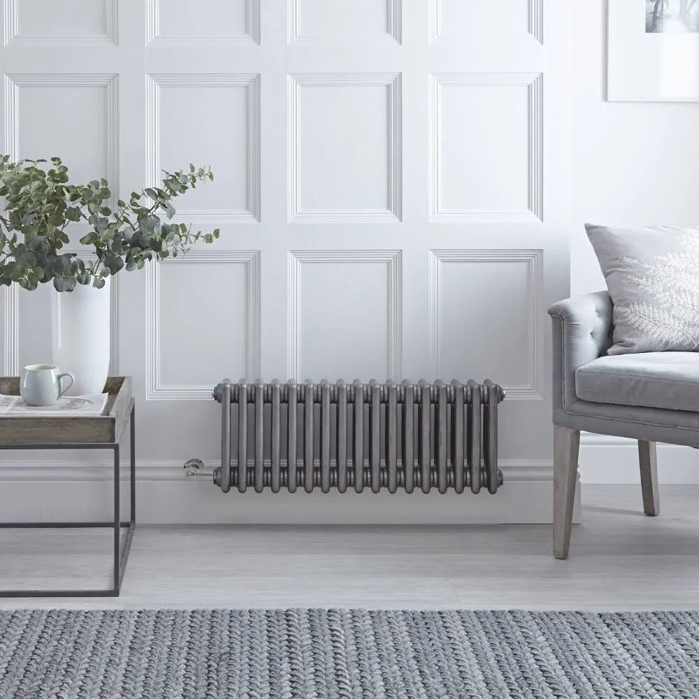 Raw Metal Lacquered Cast-Iron Style Radiator I17460
