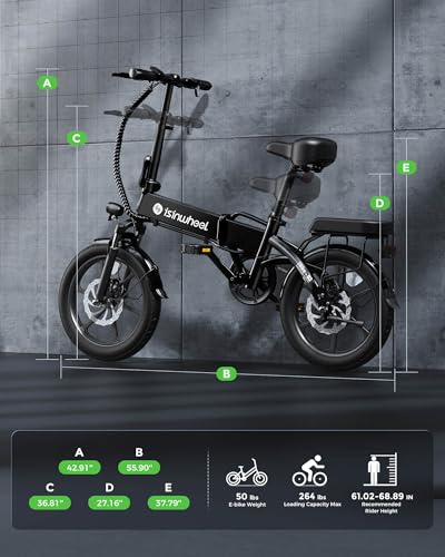 Black Folding Electric Bike with 500W Motor and Disc Brake U98174