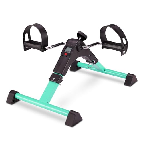 Under Desk Pedal Exerciser, Foldable Mini Exercise Bike with LCD Display X117