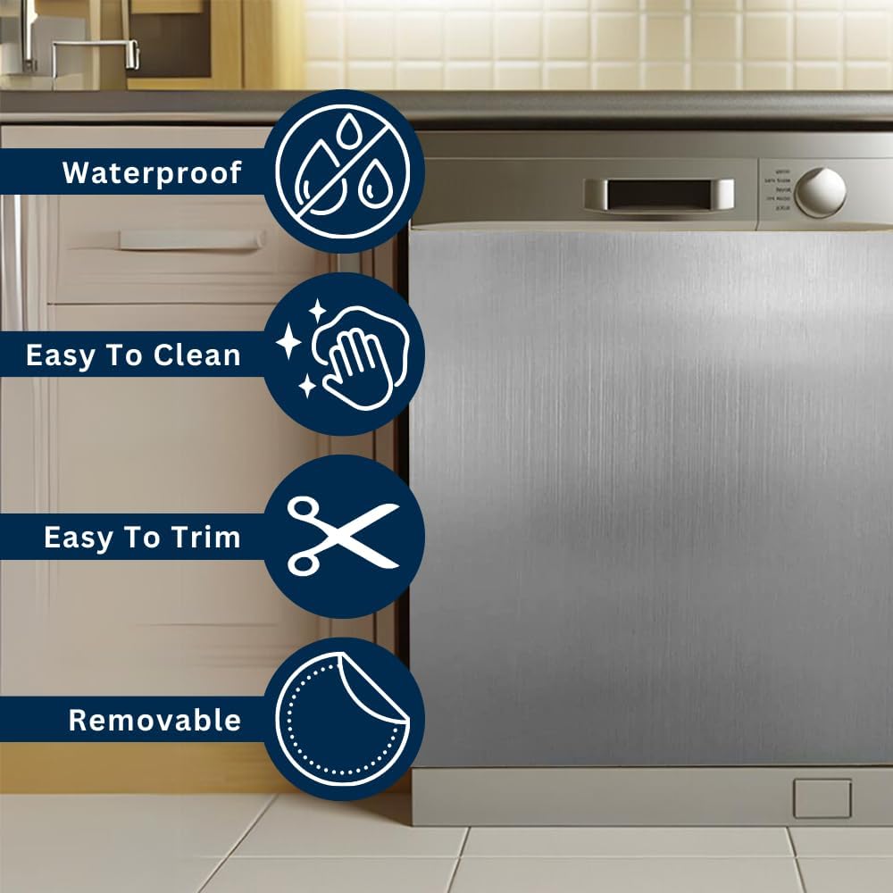 23.5” x 26” Stainless Steel Magnetic Dishwasher Cover T468