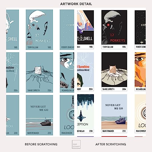 100 Essential Movies Scratch-Off Poster L765