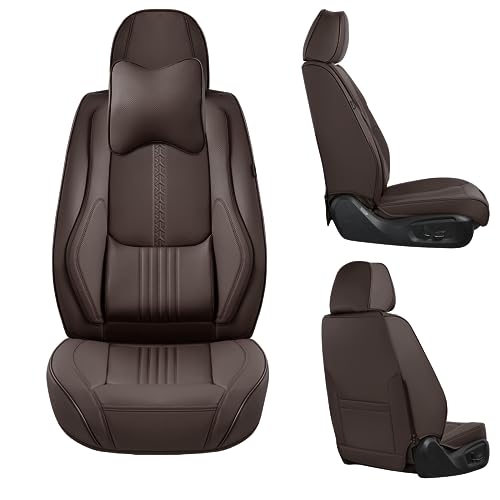Black&Navy Waterproof Leather Car Seat Covers Full Set K1628