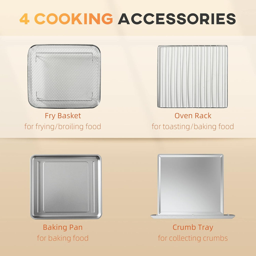 21QT 7-In-1 Convection Oven Countertop, Stainless Steel Finish W728