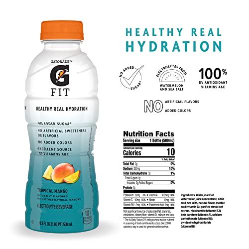 Tropical Mango Electrolyte Beverage, 16.9 oz Bottles (12 Pack) V294