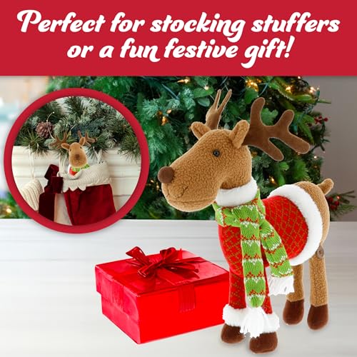 Reindeer Plush 12" Stuffed Animal Doll with Coat and Scarf V370