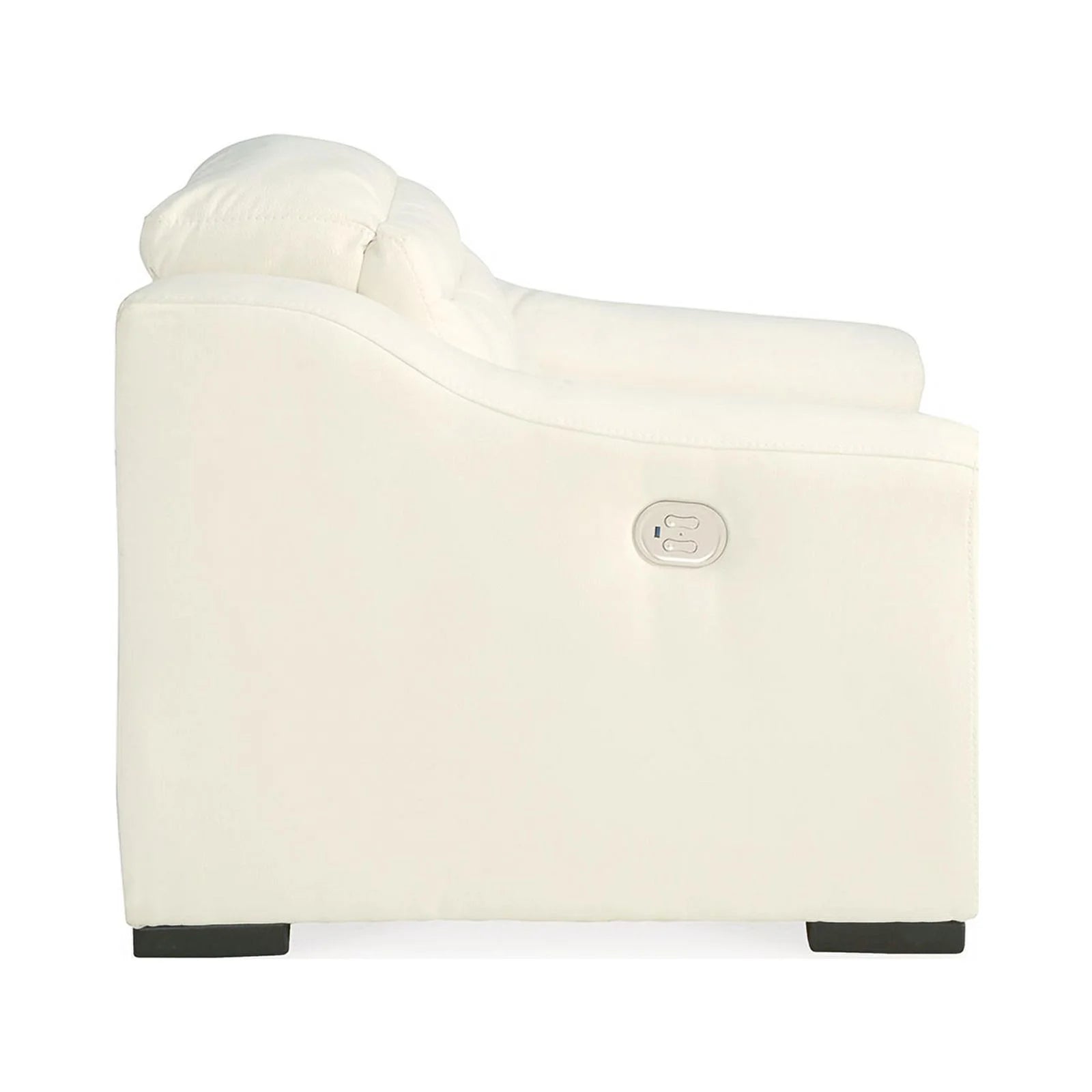 White Faux Leather Power Recliner T2135