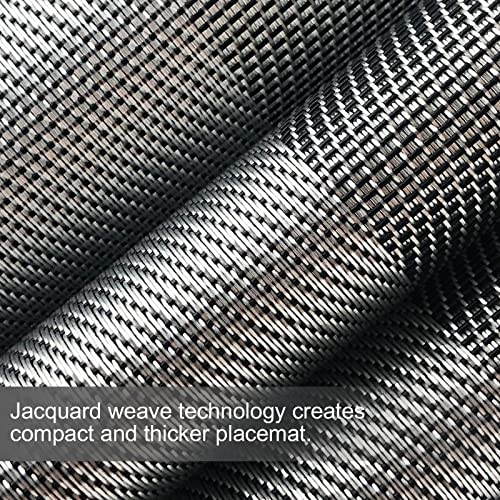 Placemats Set of 6 Heat Resistant Woven PVC Placemats I5229