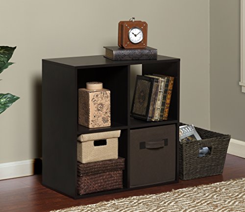 Black 4-Cube Shelf Bookcase A573