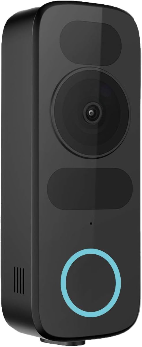 Black Wired WiFi Video Doorbell Camera C697129