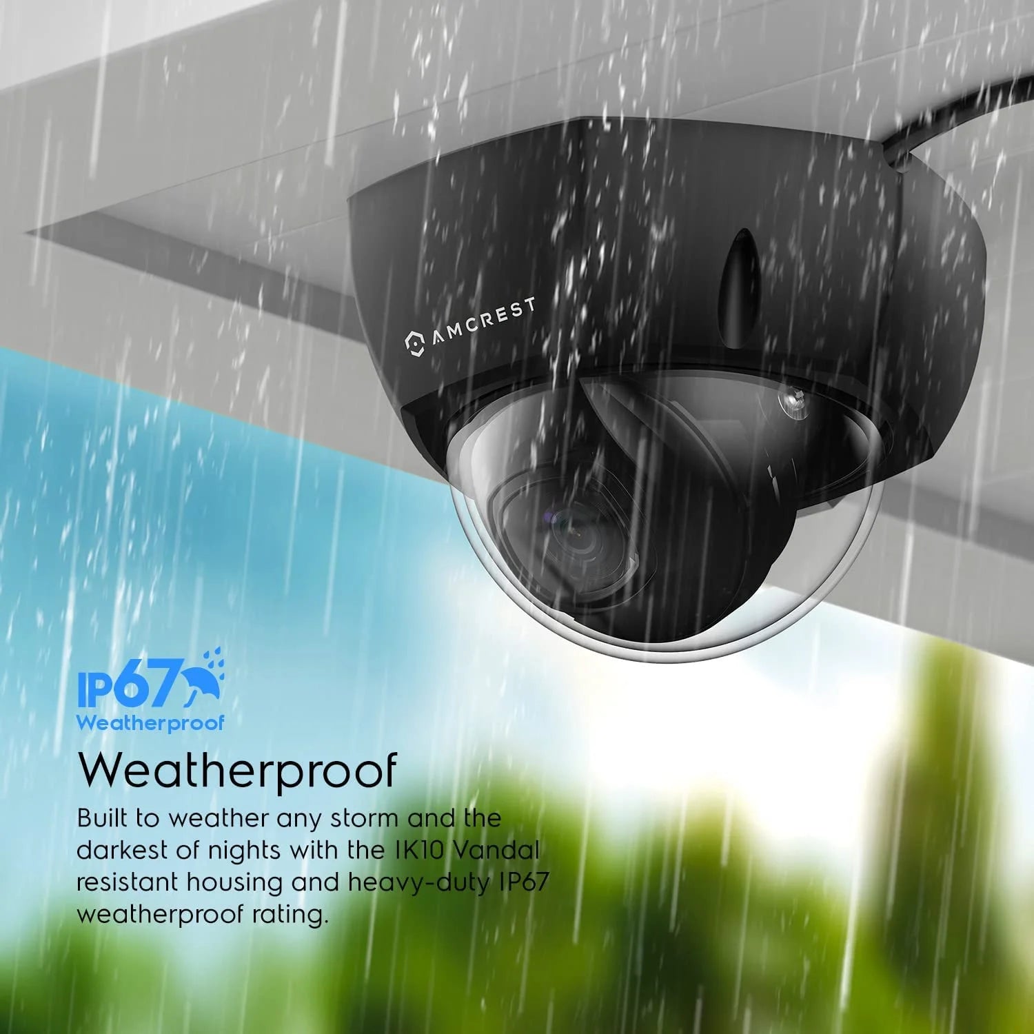 4K 8MP Outdoor Security POE IP Dome Camera with 98ft NightVision 2.8mm Lens A4913