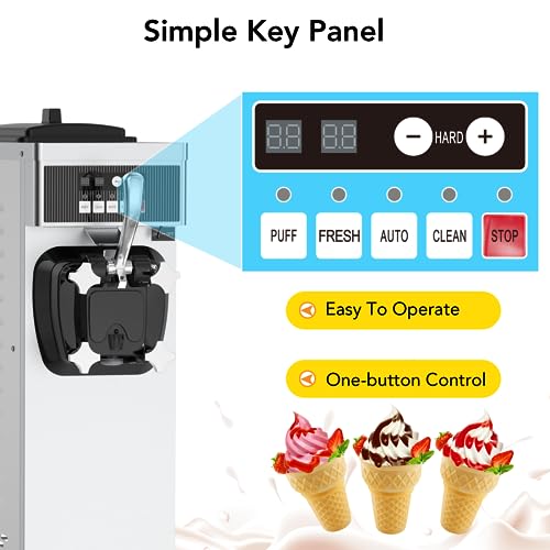 1200W Single Flavor Soft Serve Ice Cream Machine F3471