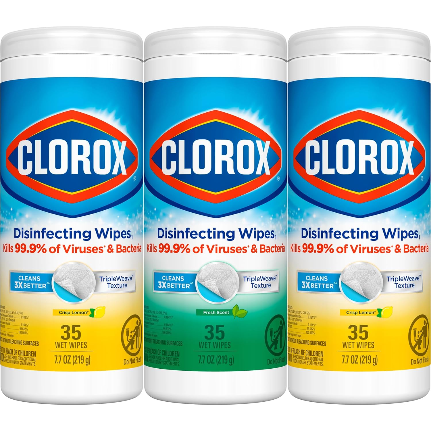 Disinfecting Wipes, 35 Count, Pack of 15 G4424