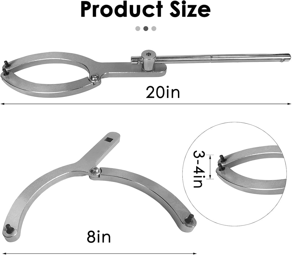 Full Size Variable Pin Spanner Wrench and Adjustable Gland Nut Wrench, Adjustable From 3/4" to 8", Pack of 2 Z342711