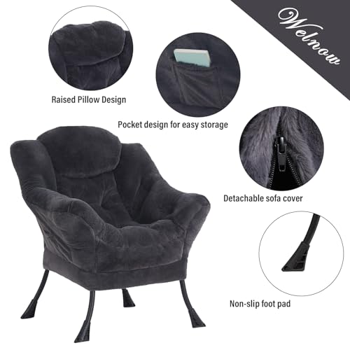 Beige Lazy Chair with Ottoman Q93730