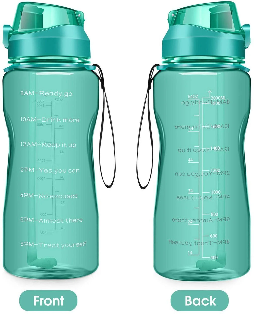 BPA Free 2.2L Water Bottle with Straw K1465