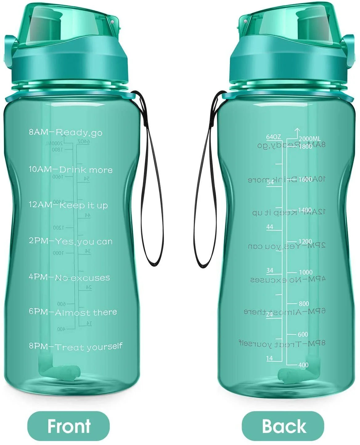 BPA Free 2.2L Water Bottle with Straw K1465