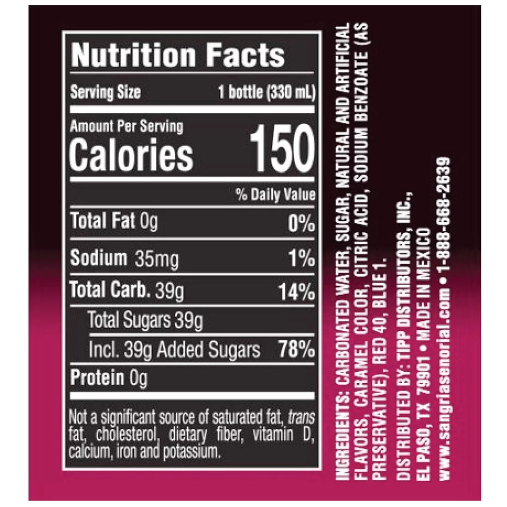 12/11.16 fl. oz. Glass Bottle Case (12-Pack) Sparkling Non-Alcoholic Sangria P6955
