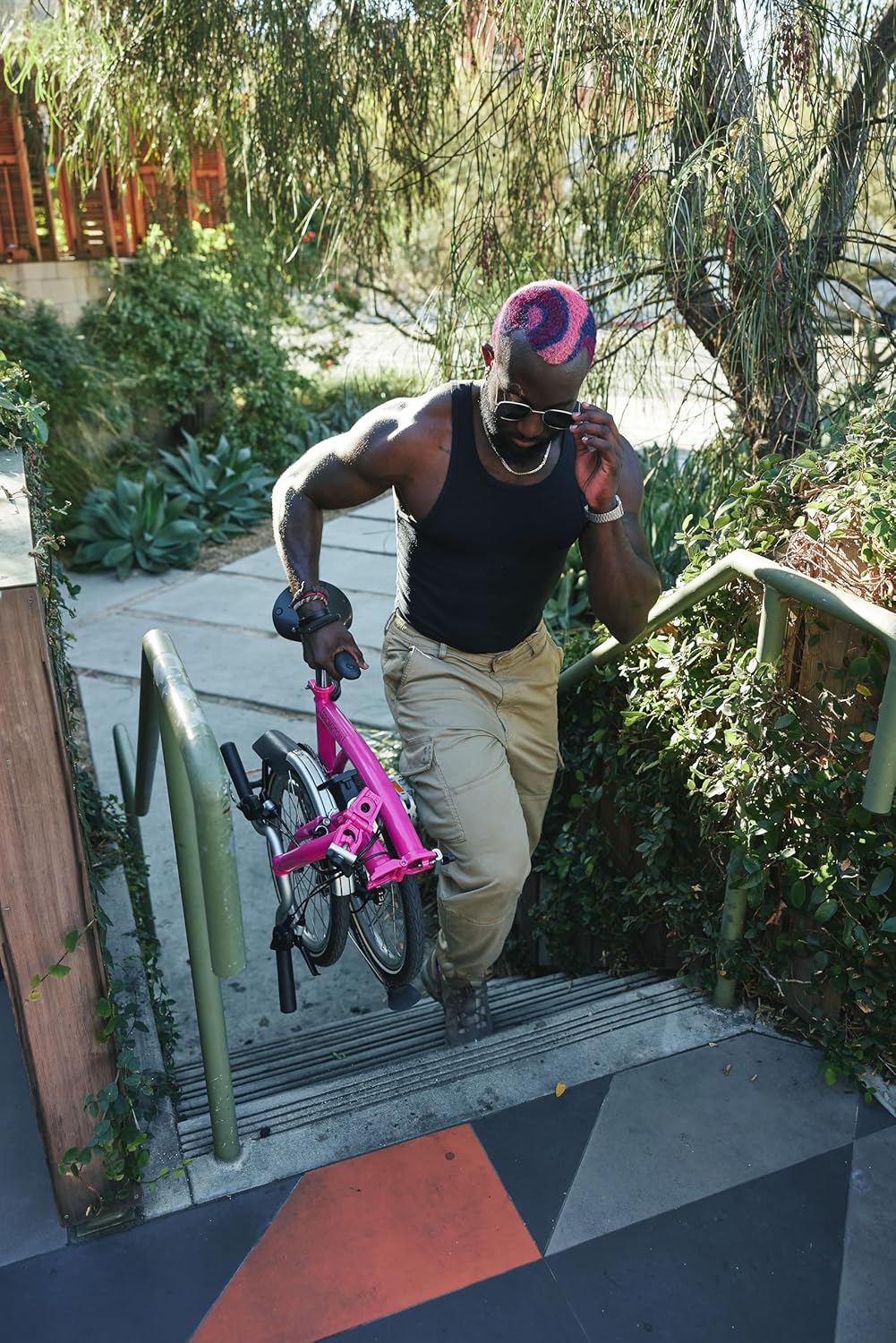 Hot Pink Folding Bike E892473