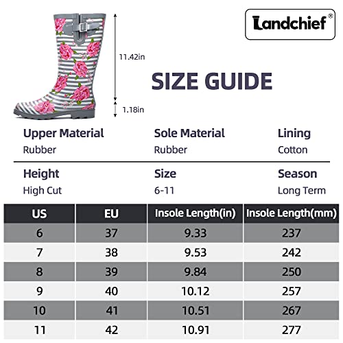 Waterproof Tall Knee High Rubber Rain Boots N244068