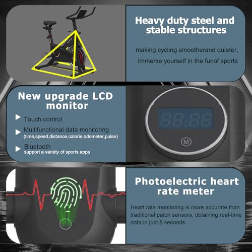 Silent Belt Drive Exercise Bike with LCD Monitor J539