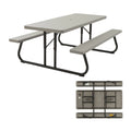 6 Foot Folding Picnic Table, Putty D393