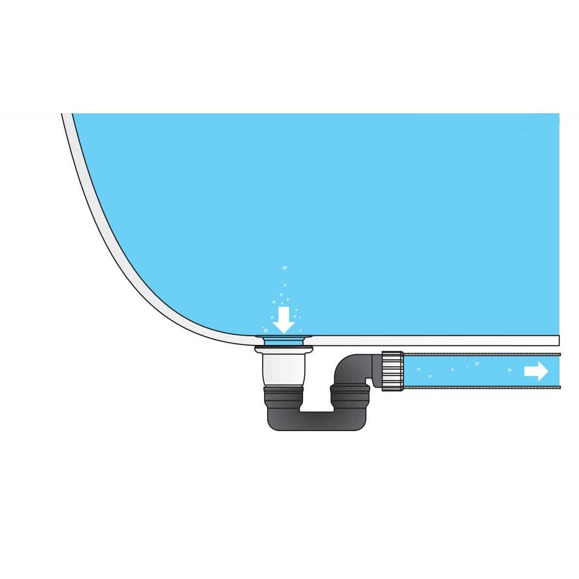 Low Profile P Trap Kit for Acrylic Bathtubs N936