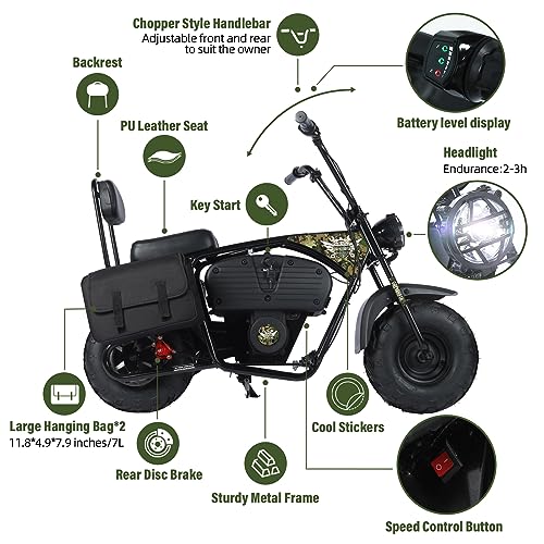 Green Electric Mini Bike with 36V Battery 1000W Motor T156886