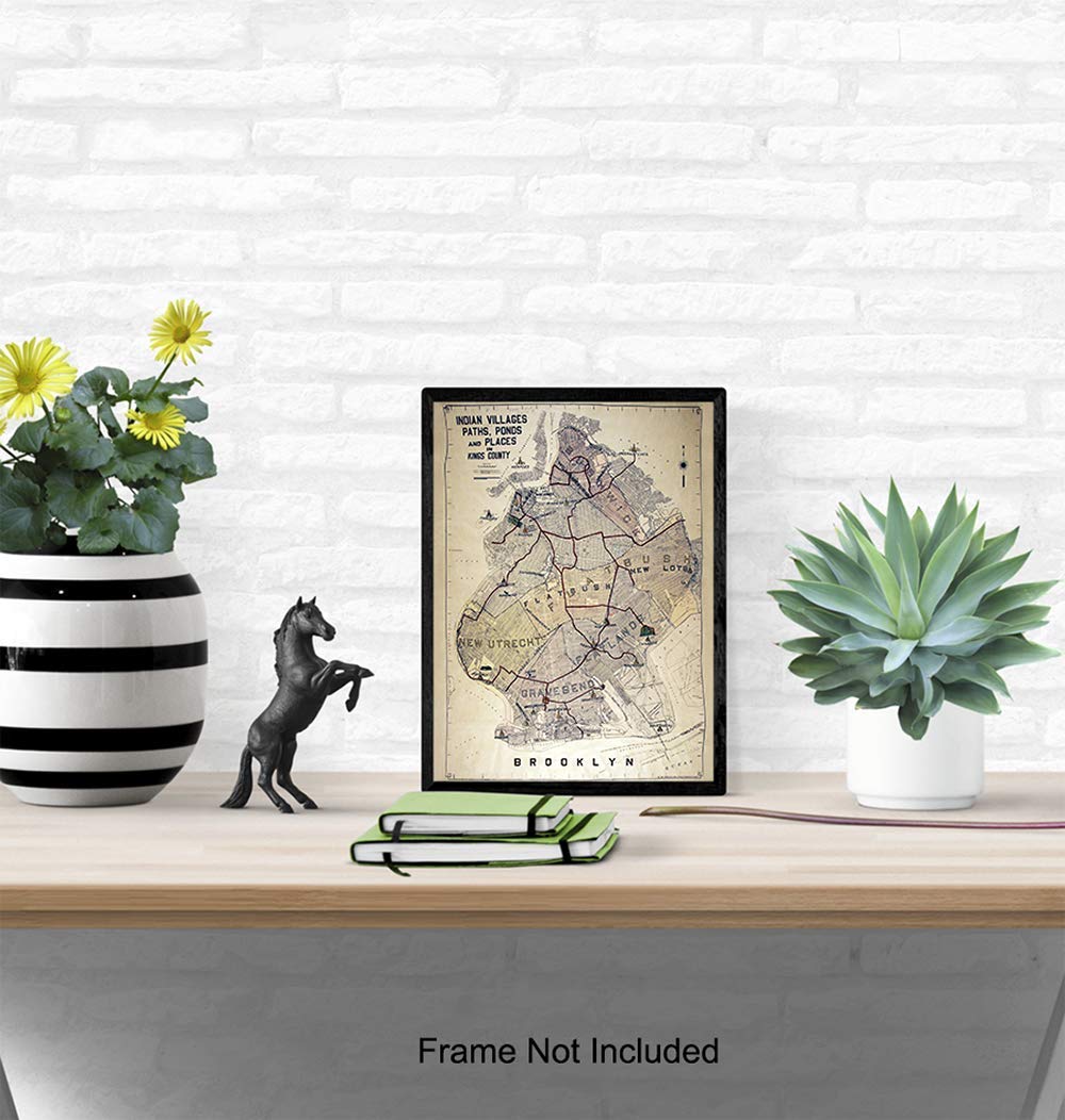 8x10 Vintage Map Poster Print A5028