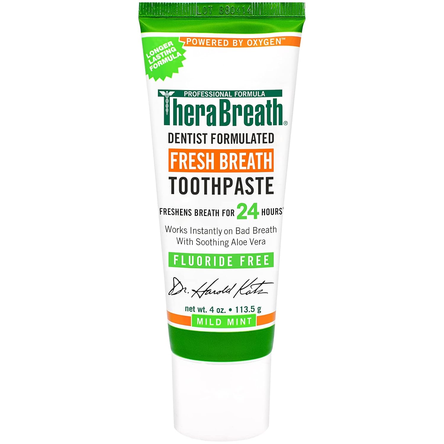 Mild Mint Fluoride Free Toothpaste, 4 Ounce (Pack of 2) N201997
