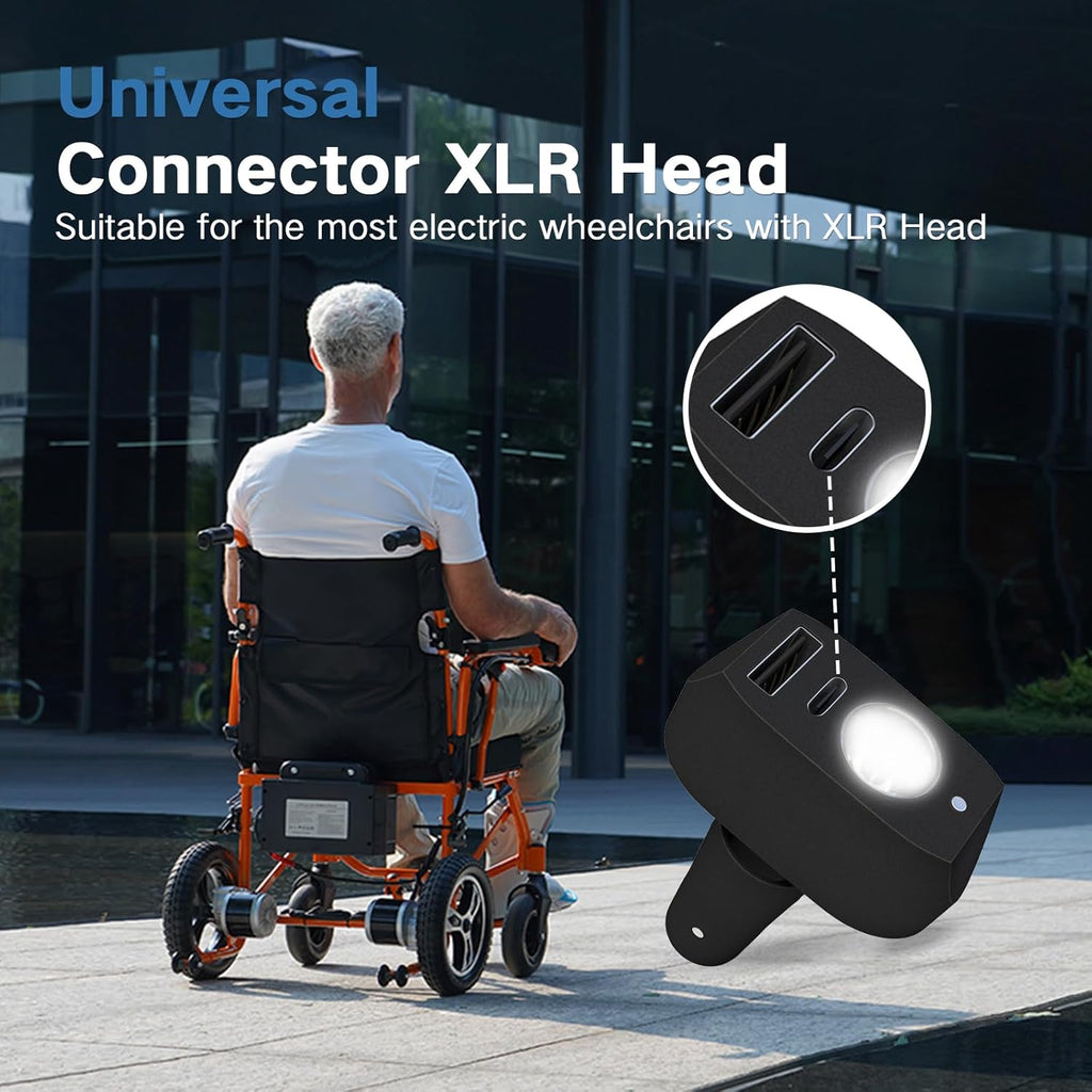 Foldable Electric Wheelchair with LED Light J454