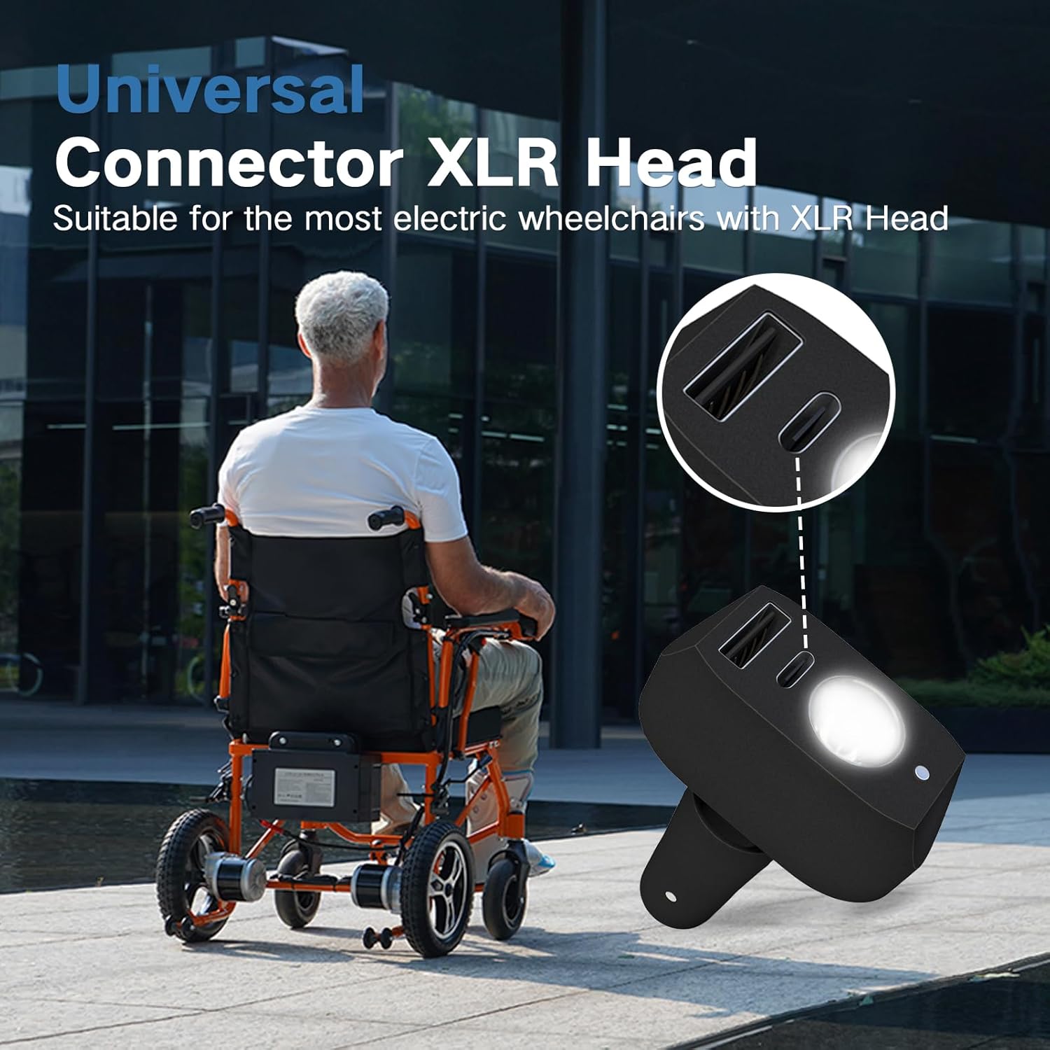 Foldable Electric Wheelchair with LED Light J454