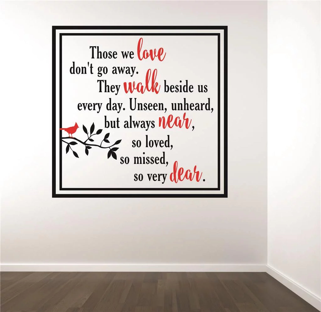 Memorial Quote Decal 16x16 Inches Q91422