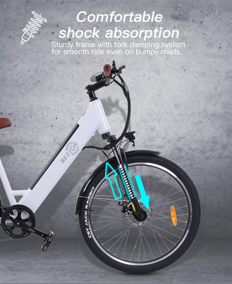 26" x 2.1 Fat Tire Electric Bicycle with 500w Motor 48V 10.4Ah Removable Lithium Battery H298041