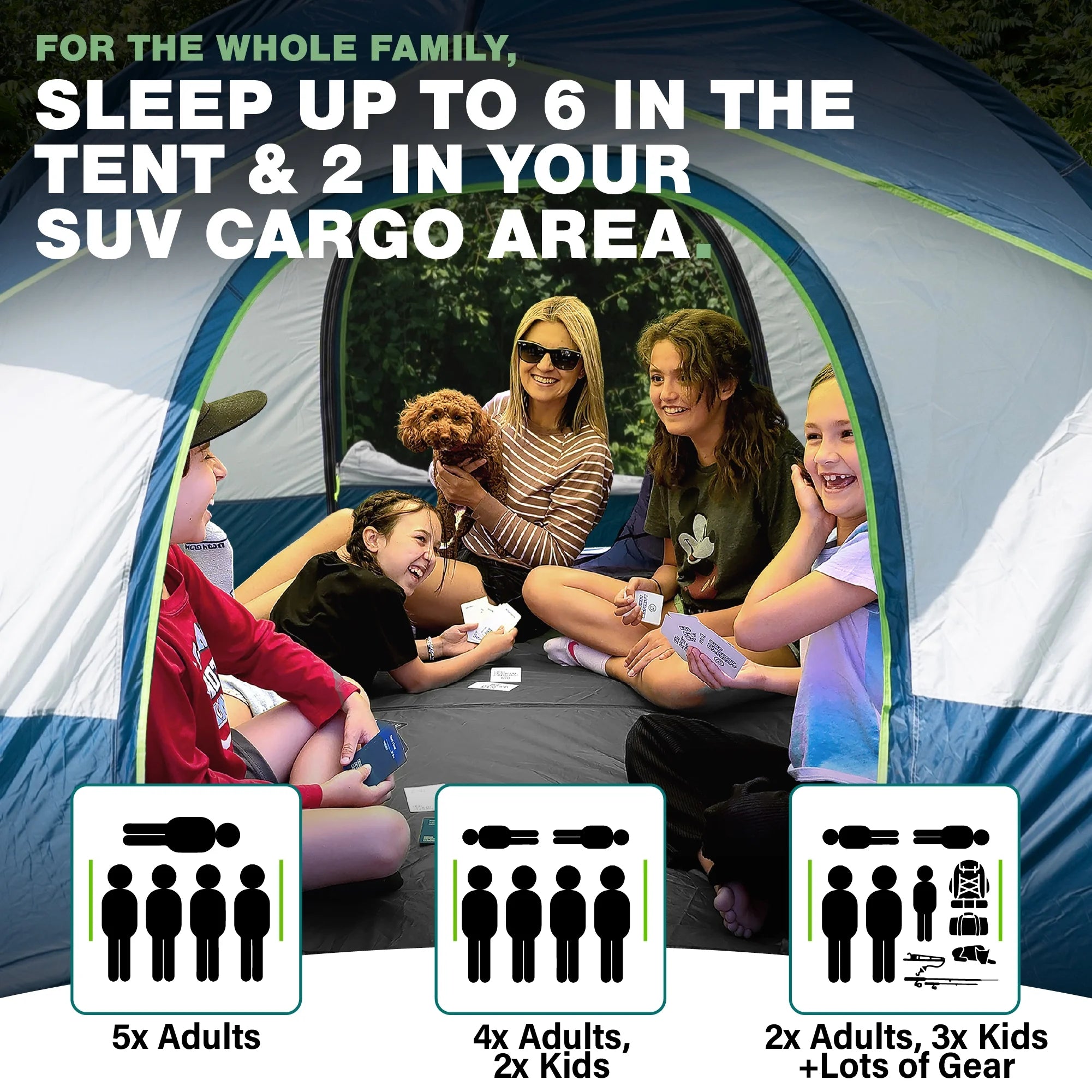 8-Person Camping Tent with Rainfly and Storage Bag G146495