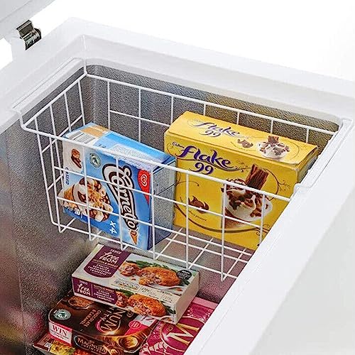 Set of 2 Metal Wire Chest Freezer Organizer Baskets with Hanging Handles R99726