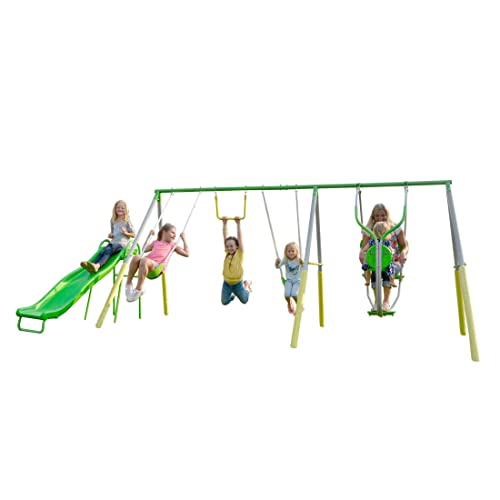 Metal Swing, Slide and Trampoline Set T27583