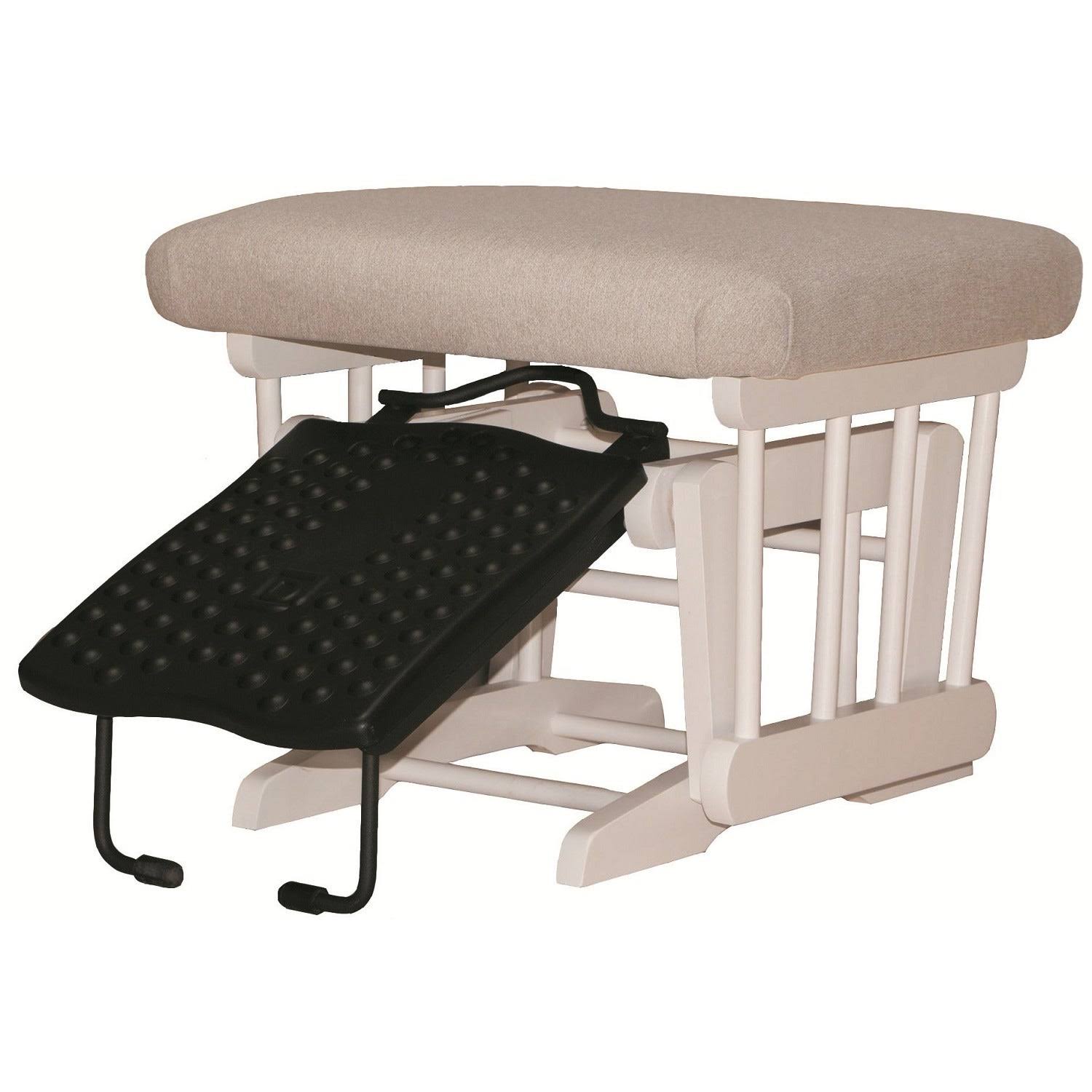 Light Grey Fabric Sleigh Glider and Nursing Ottoman Combo B21906
