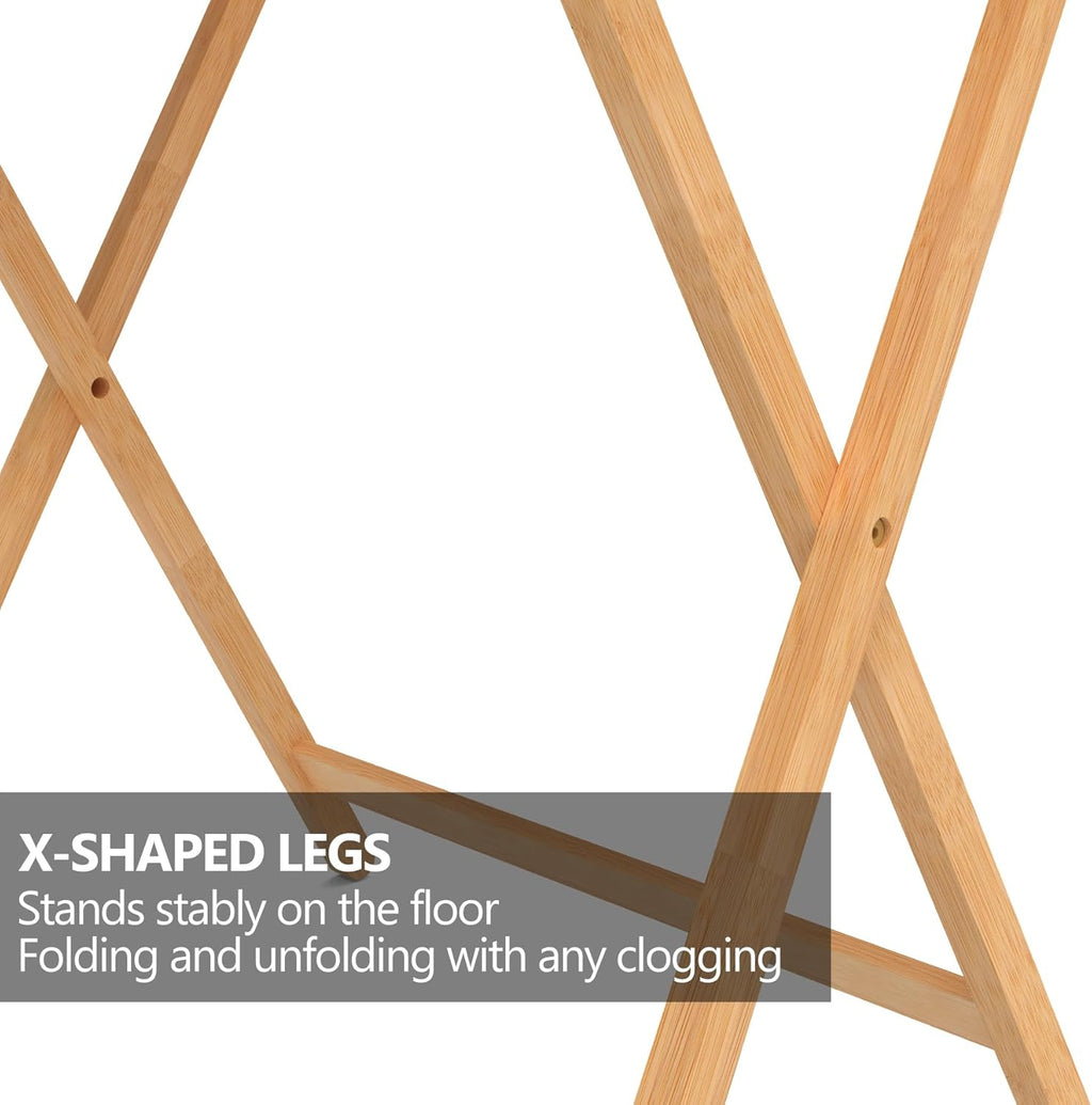 Folding TV Tray Table Set of 2, Bamboo M332471