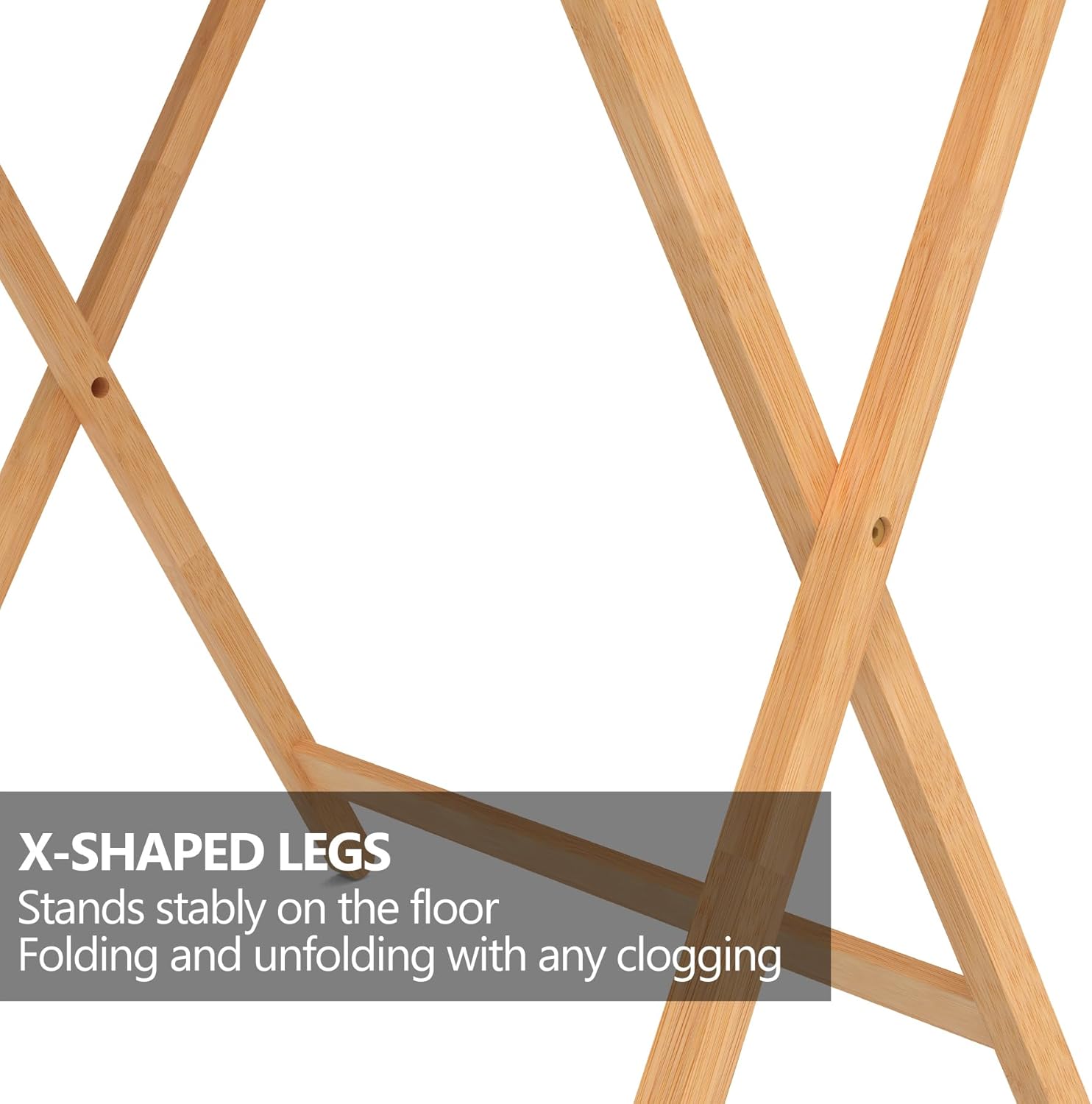 Folding TV Tray Table Set of 2, Bamboo M332471