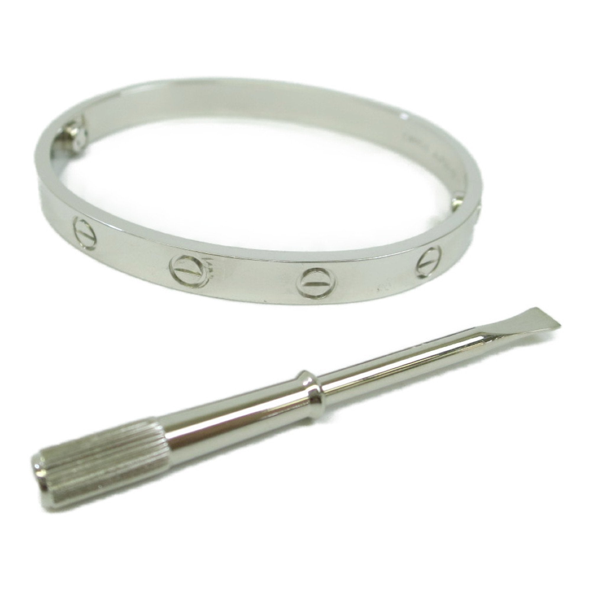 18K White Gold Love Bracelet Bangle B451060