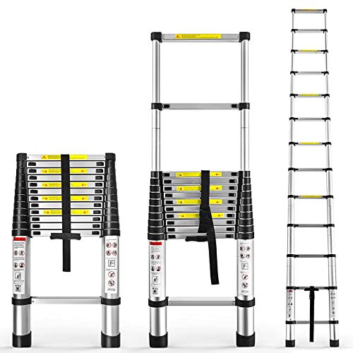 12.5 FT Telescoping Aluminum Ladder 330 LBS O884