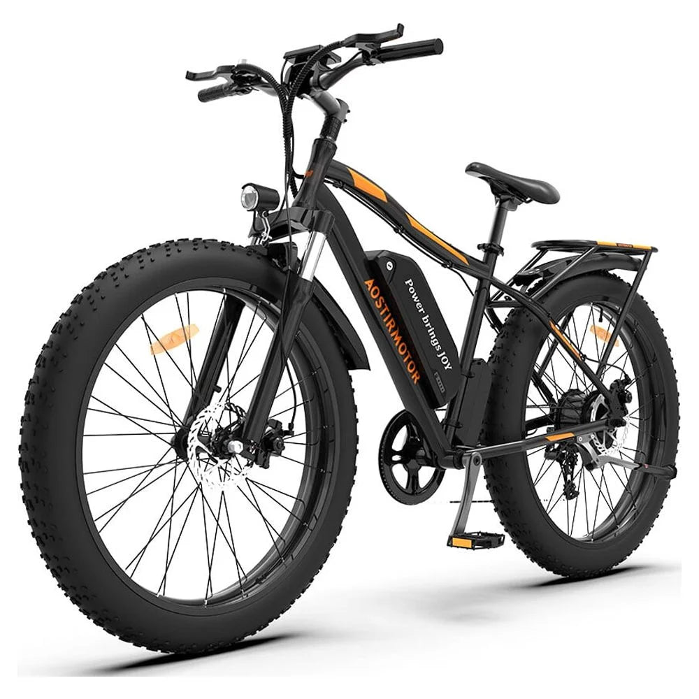 26" 4.0 inch Fat Tire Electric Mountain Bike with Removable Lithium Battery H100