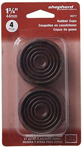 1-3/4-Inch Round Rubber Furniture Cups, 4-Pack Q8798