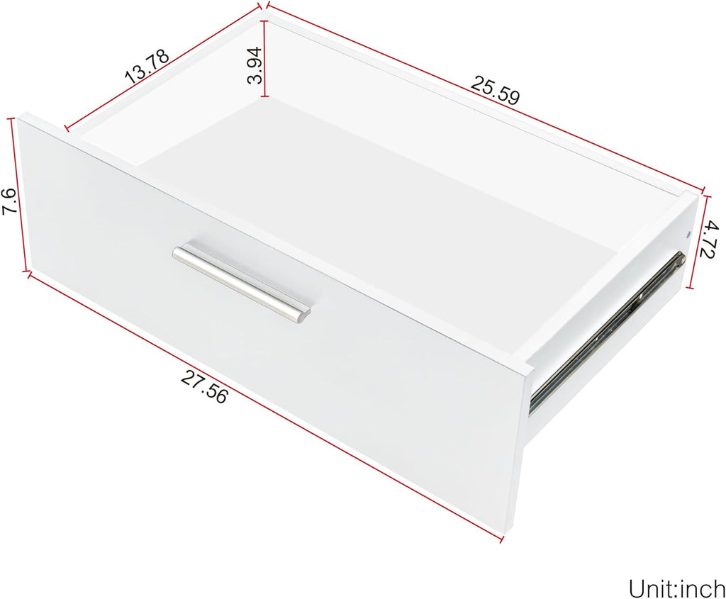 White 8 Drawer Double Dresser Y6313