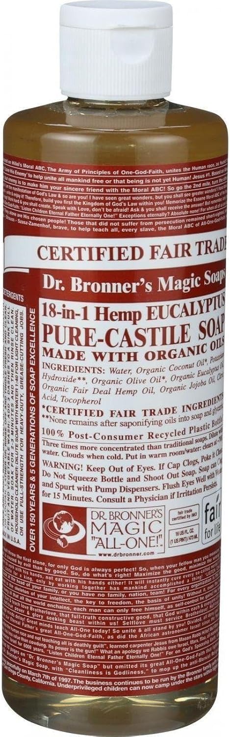 18-in-1 Hemp Eucalyptus Pure-Castile Liquid Soap, 16-ounces N514795