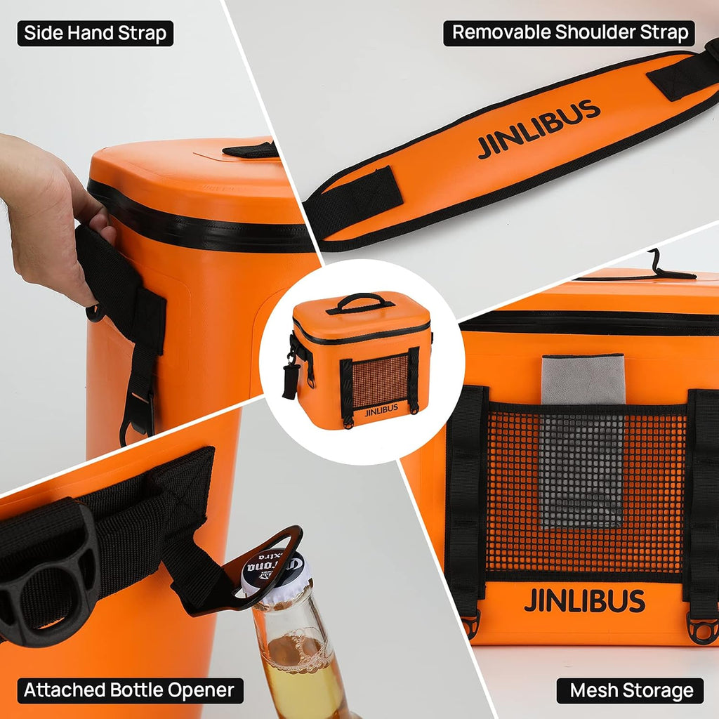 Orange 30 Can Insulated Waterproof Soft Cooler Bag S676